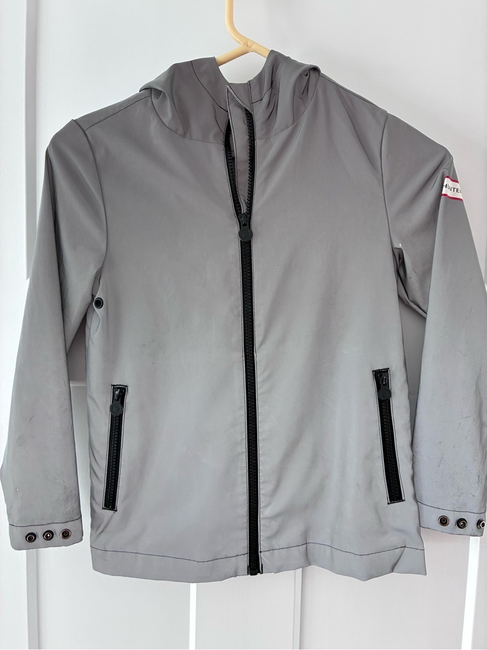 Hunter for Target Kids' Light Gray Hooded Reflective Raincoat